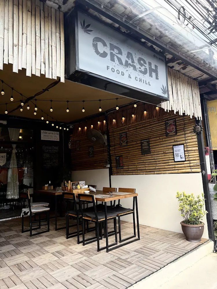 Crash storefront in Kamala with the Food and Chill sign